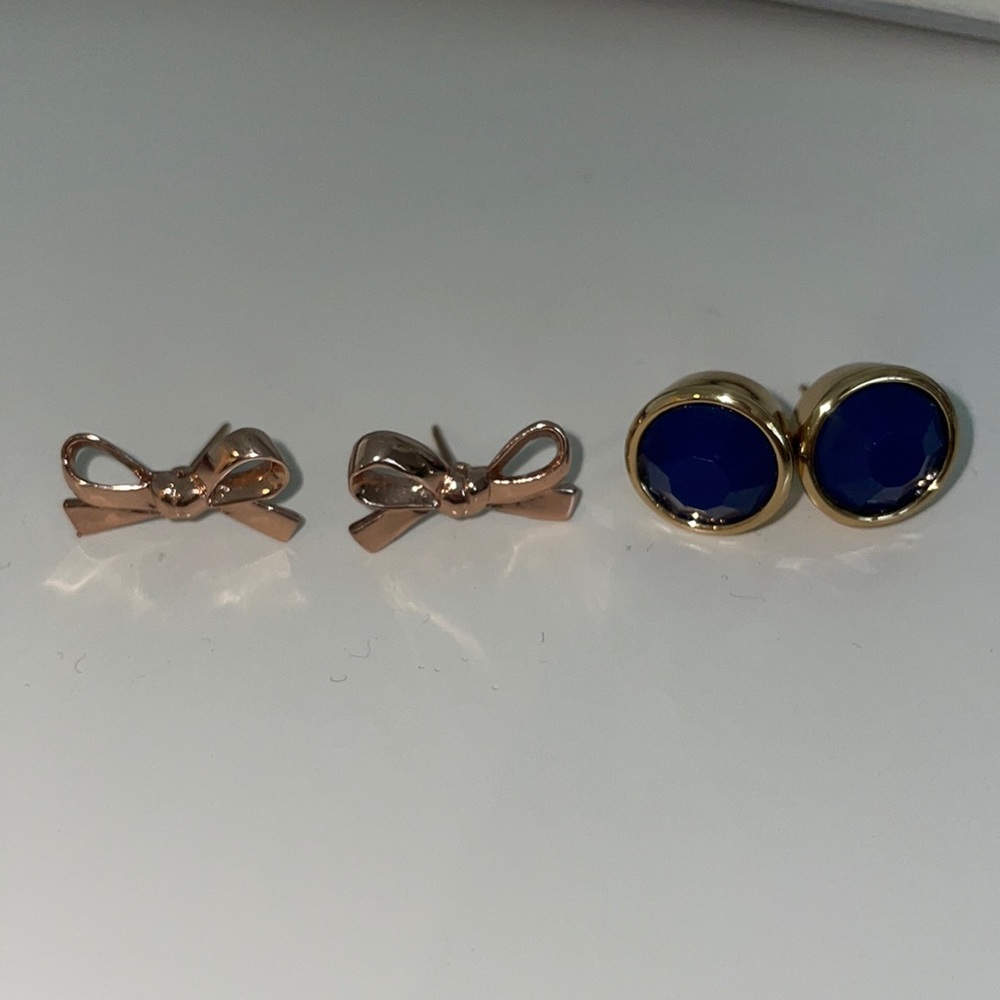 2 pairs of kate spade earrings